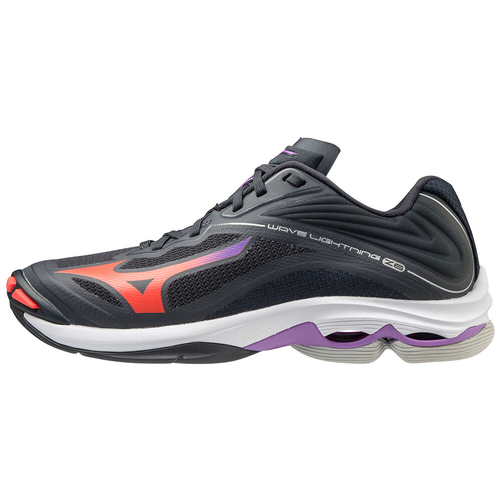 Mizuno Women's Wave Lightning Z6 Volleyball Shoes Navy/Coral (V1GC200066-LJE)